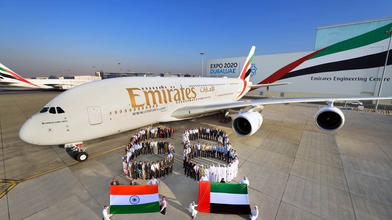 Emirates flight to India