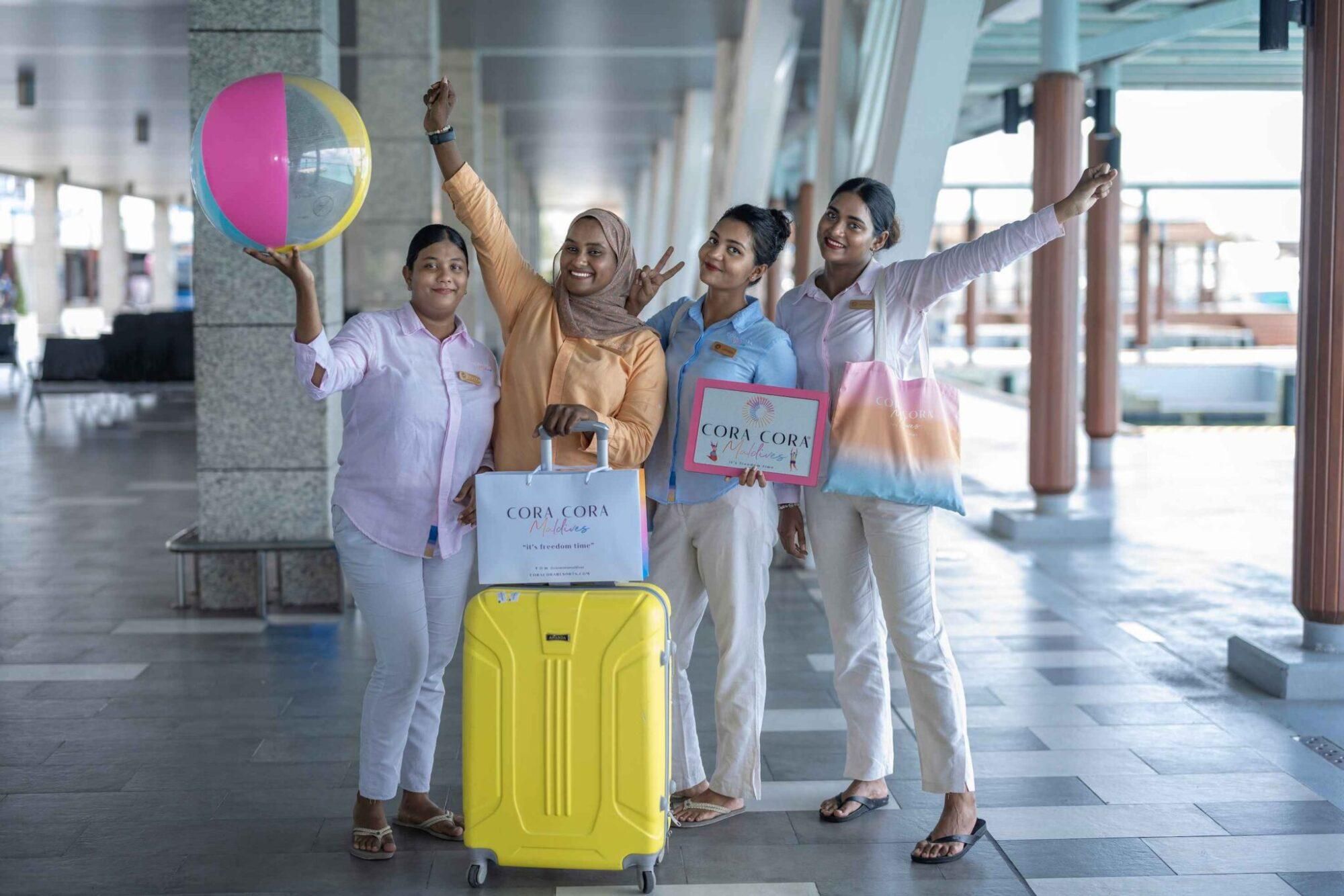 Maldives females airport team